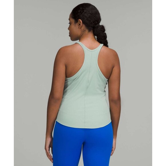 Lululemon Base Pace Ribbed Tank Top Silver Blue size 6 (Sage Green) - Picture 5 of 6